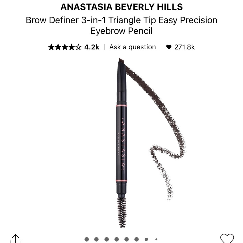 Anastasia Beverly Hills Brow Definer- Triangular Brow Pencil in Granite (Black)